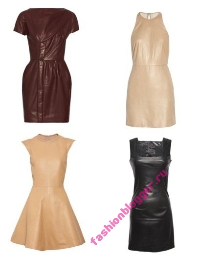Модные кожаные платья 2011-2012