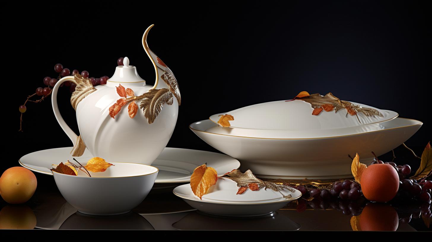 Luxury porcelain tableware фото