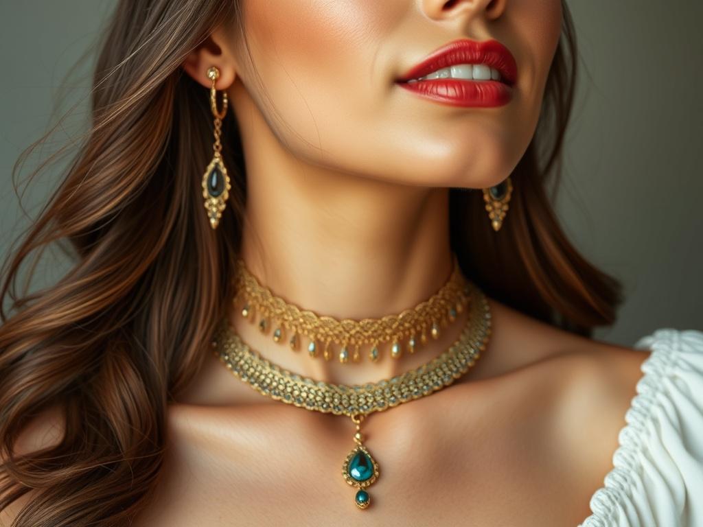 beautiful women's necklineфото