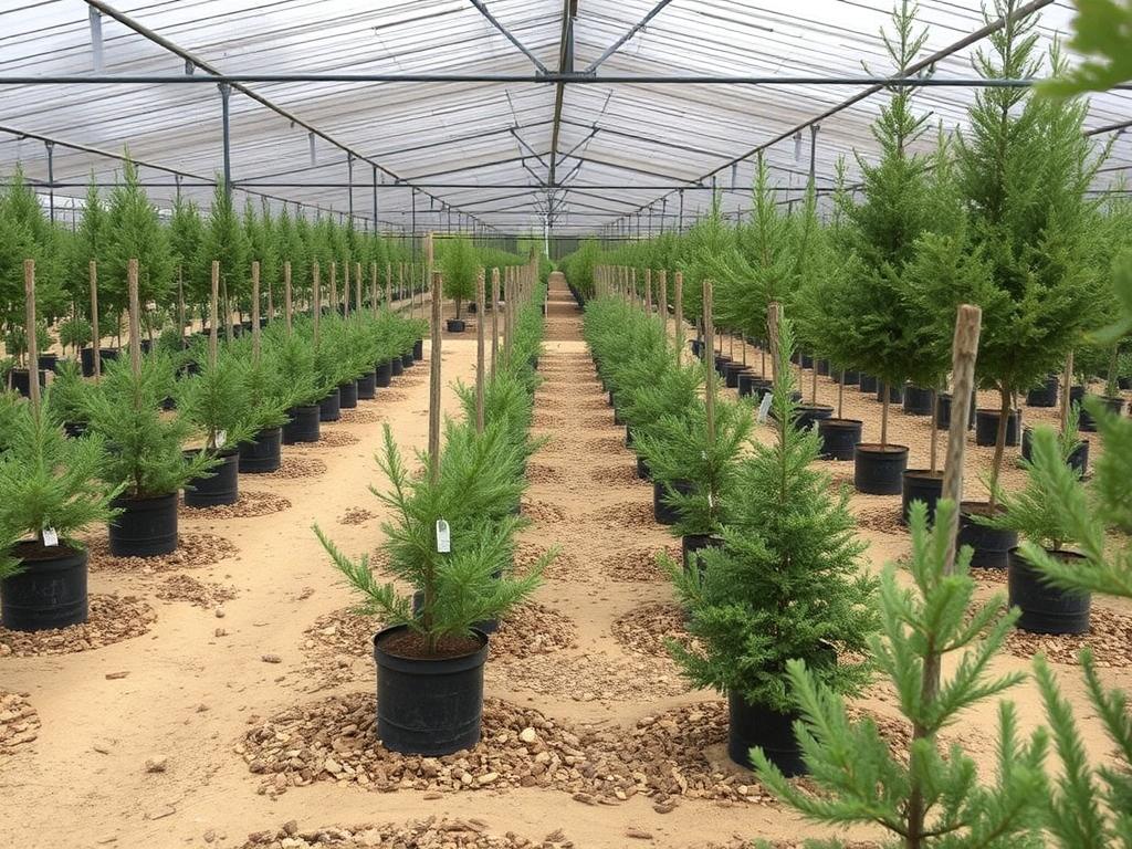 How a tree nursery is organizedфото