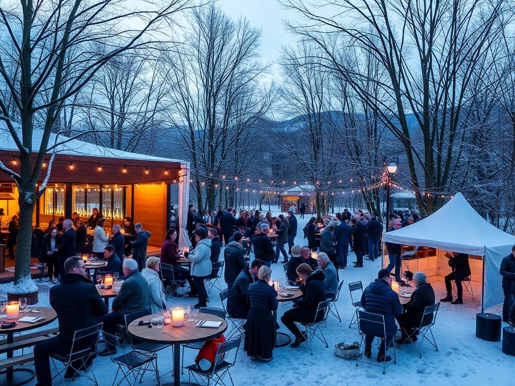 Corporate outdoor events in winter: working formats and scenariosфото